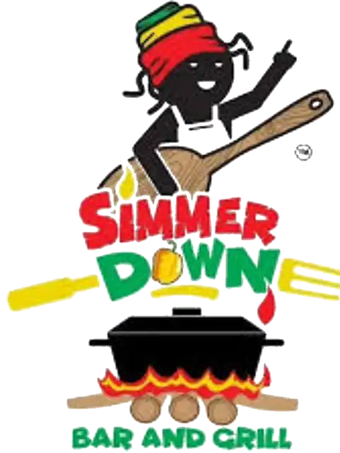 Summer Down Bar and Grill logo with a cheerful character cooking over a grill.