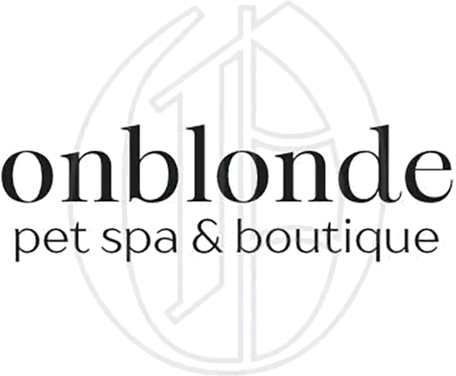 Onblonde pet spa and boutique logo icon.